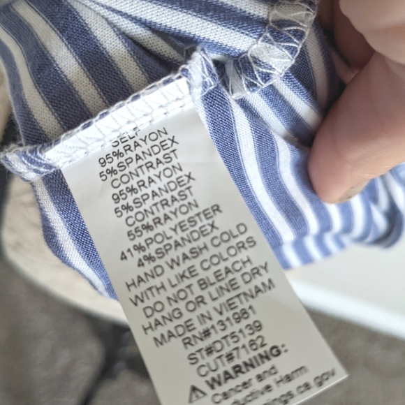 S - Late August - Striped Soft Pocket Tee - Picture 8 of 9